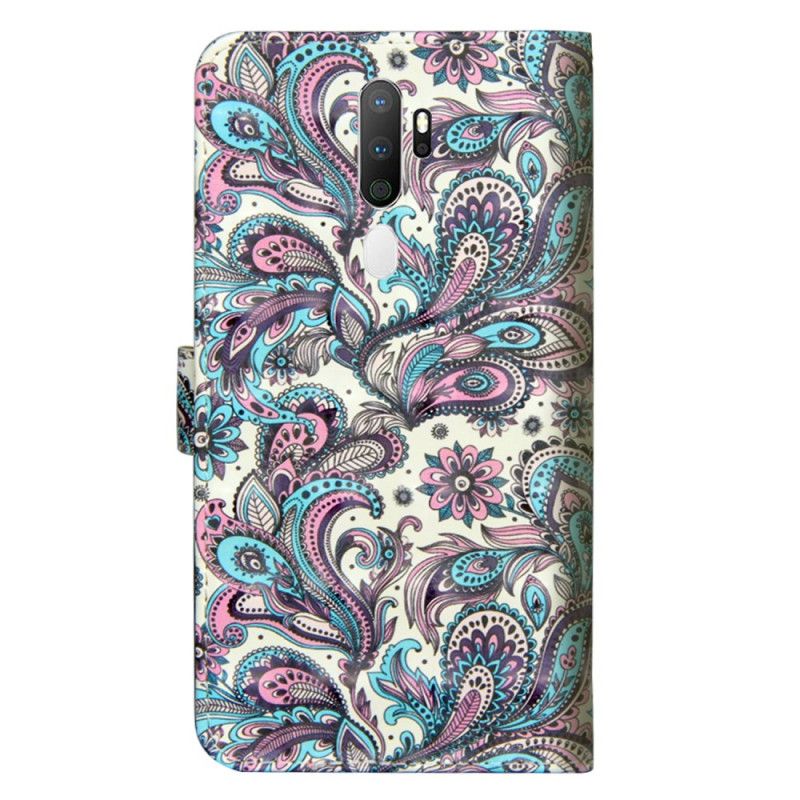 Flip Cover Oppo A5 2020 Mobilcover Mønstrede Blomster