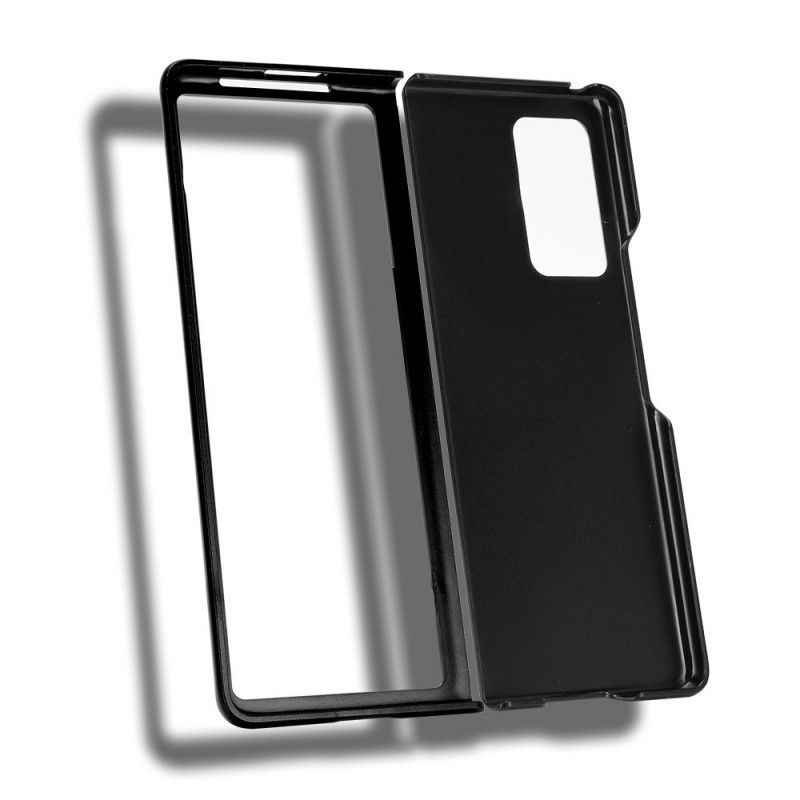 Cover for Samsung Galaxy Z Fold 2 Sort Krokodillehudstil