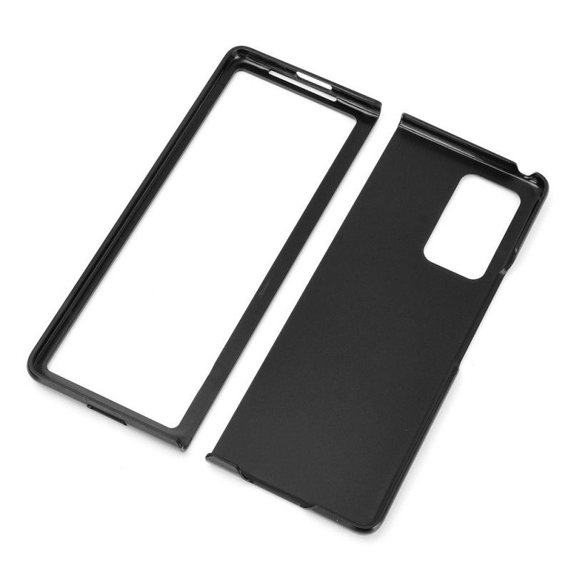 Cover for Samsung Galaxy Z Fold 2 Sort Krokodillehudstil