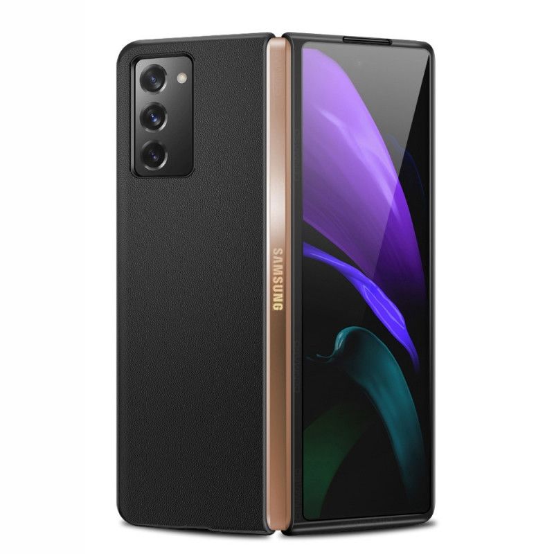 Cover Samsung Galaxy Z Fold 2 Sort Ægte Læder