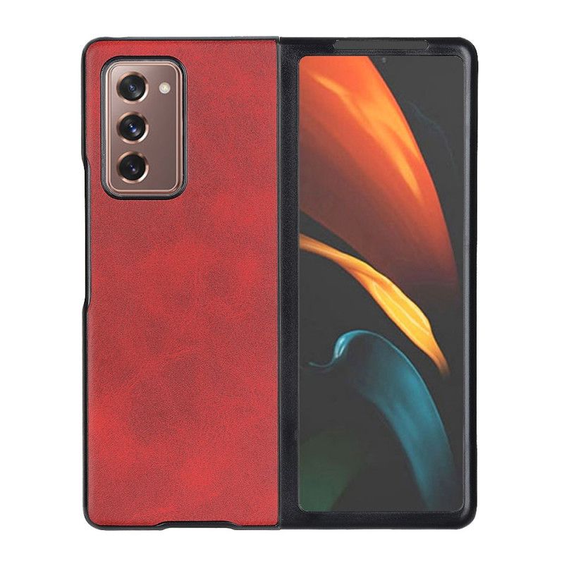 Cover Samsung Galaxy Z Fold 2 Sort Premium Kunstlæder Original