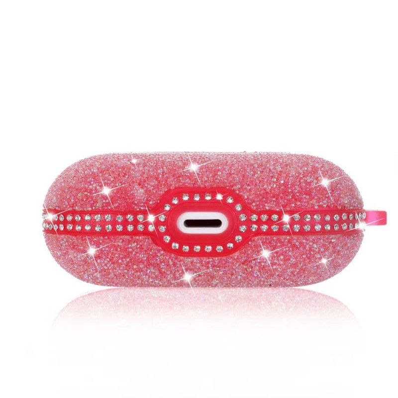 Cover AirPods Pro Grå Rhinestondiamanter Med Snapkrog Original