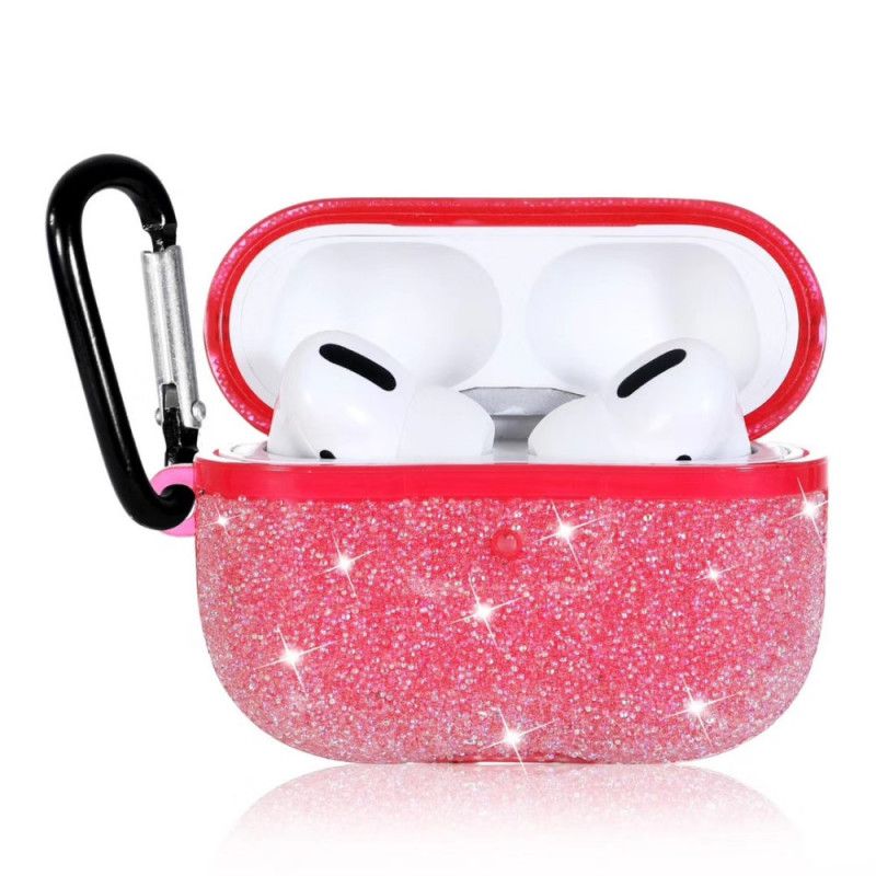 Cover AirPods Pro Grå Rhinestondiamanter Med Snapkrog Original