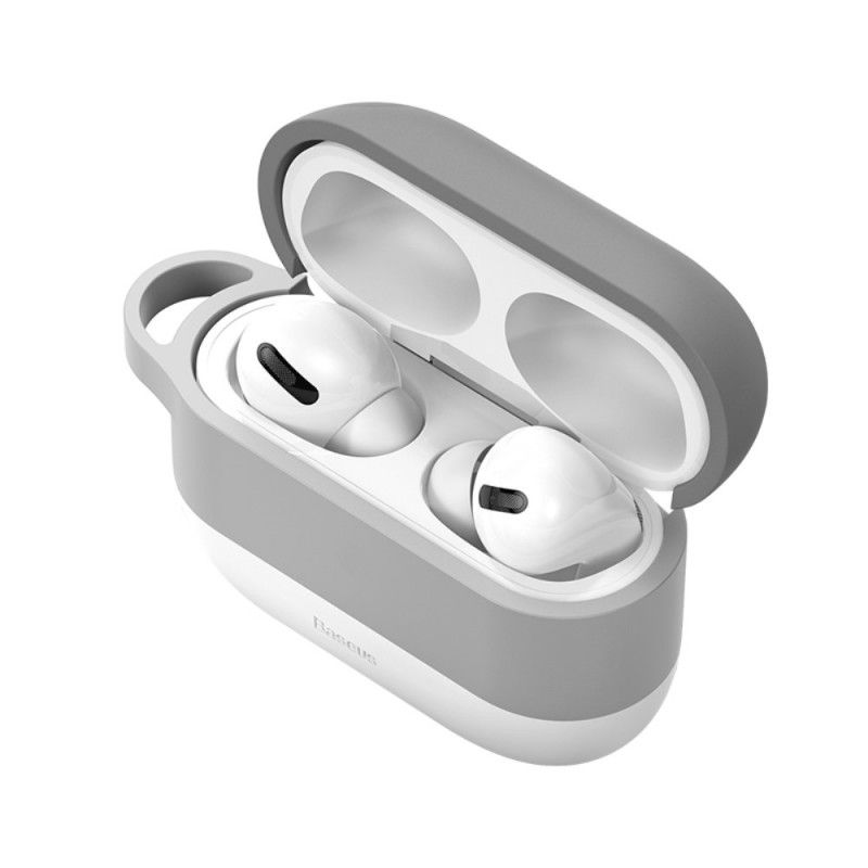 Cover AirPods Pro Grå Skystil Med Baseus Karabinhage Original