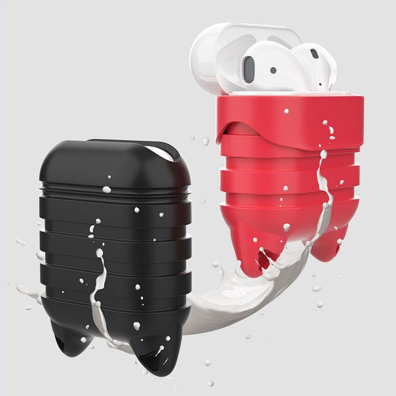 Cover AirPods Pro Hvid Kat Med Karabinhage Og Antitablet Ledning