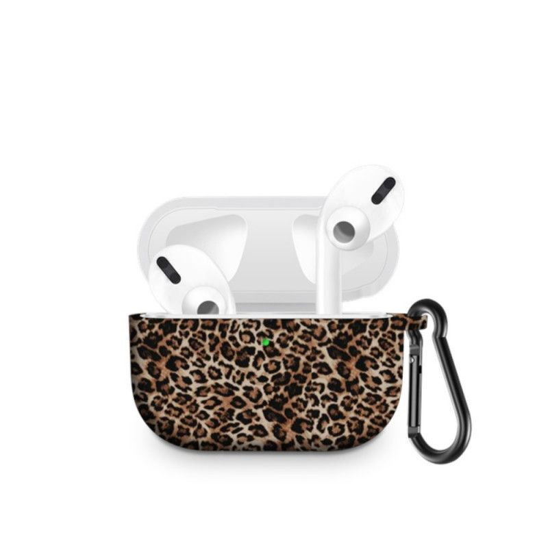 Cover AirPods Pro Leopard Silikone Med Karabinhage Original