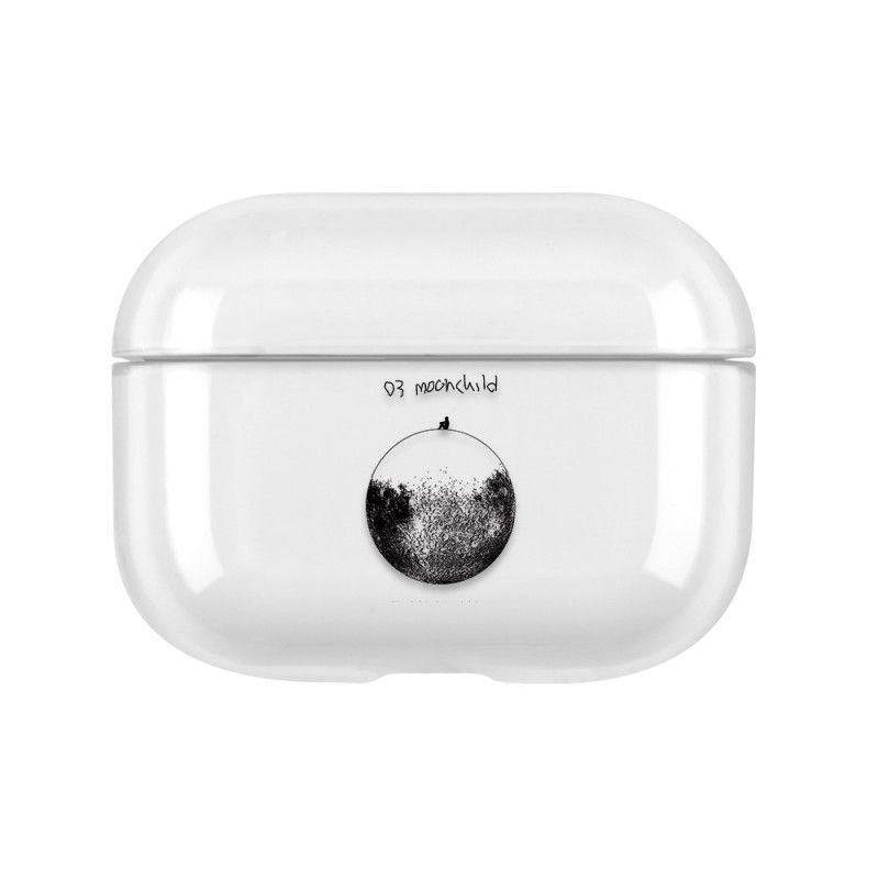 Cover AirPods Pro Mobilcover Gennemsigtig Måne