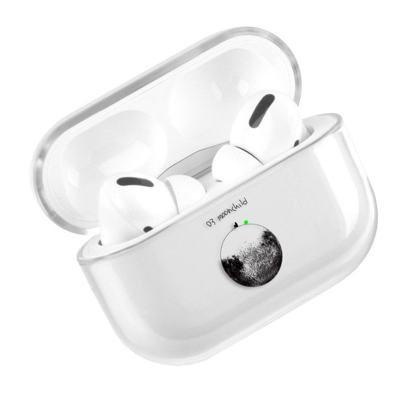 Cover AirPods Pro Mobilcover Gennemsigtig Måne