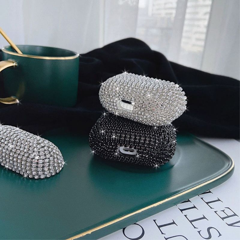 Cover AirPods Pro Sølv Rhinestone