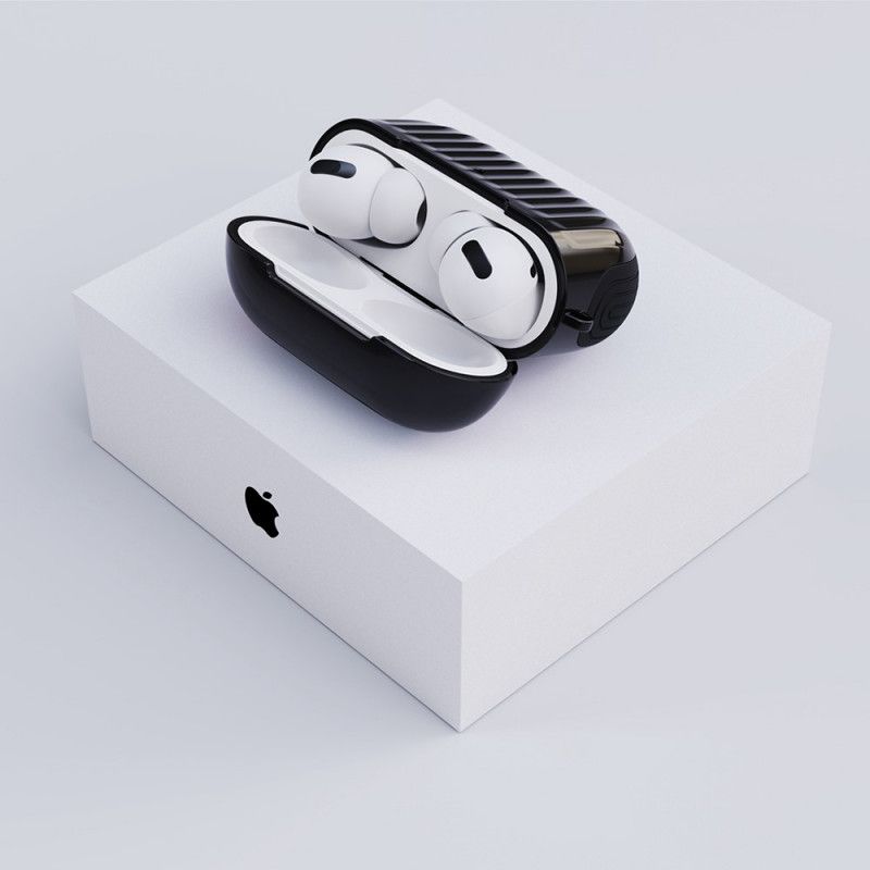 Cover AirPods Pro Sort Blankt Hybrid Design Beskyttelse