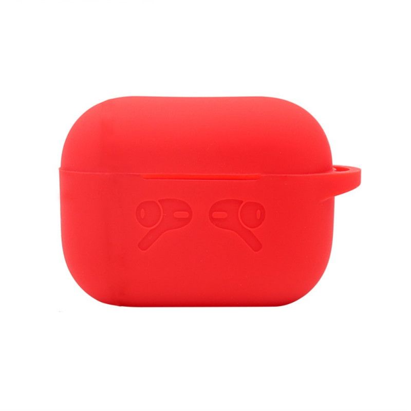 Cover AirPods Pro Sort Mobilcover Rene Farver Silikone Med Karabinhage