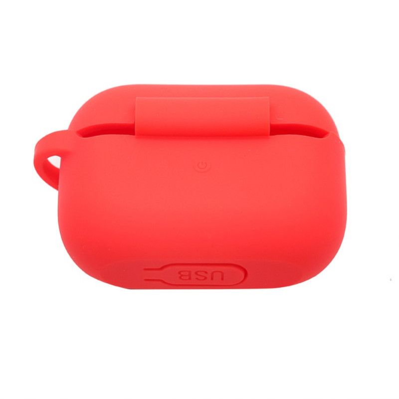 Cover AirPods Pro Sort Mobilcover Rene Farver Silikone Med Karabinhage