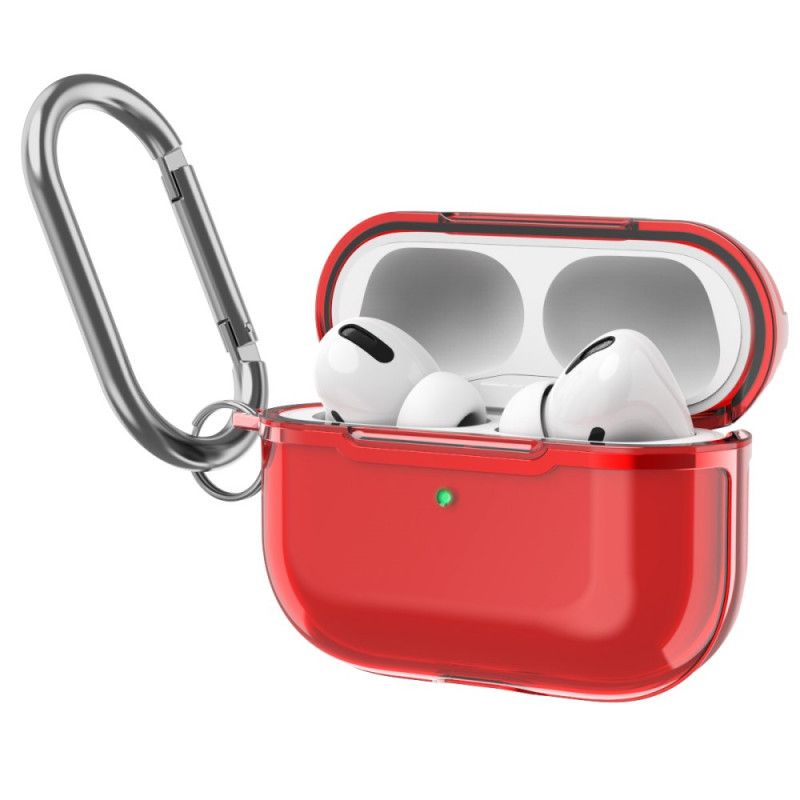 Cover for AirPods Pro Grå Metallisk Design Med Karabinhage