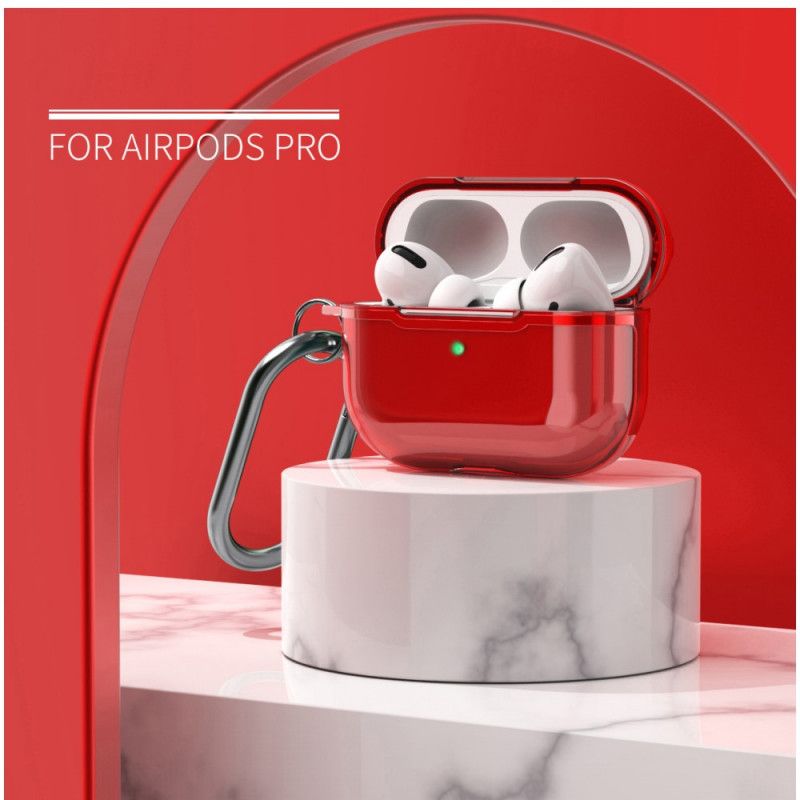 Cover for AirPods Pro Grå Metallisk Design Med Karabinhage