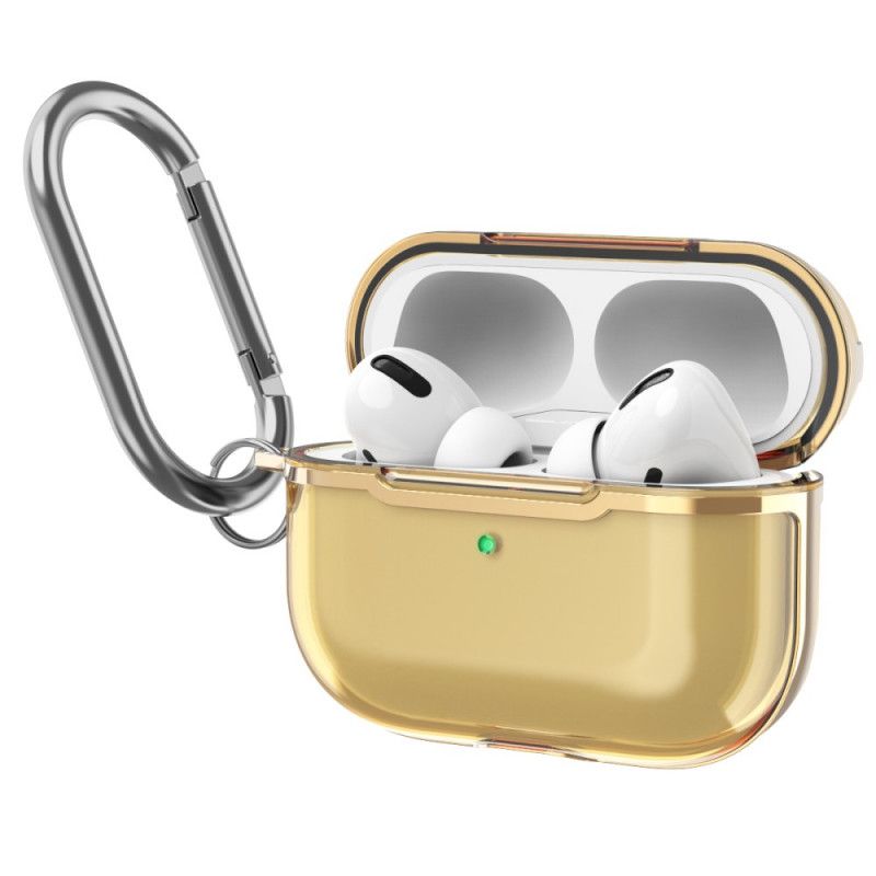 Cover for AirPods Pro Grå Metallisk Design Med Karabinhage