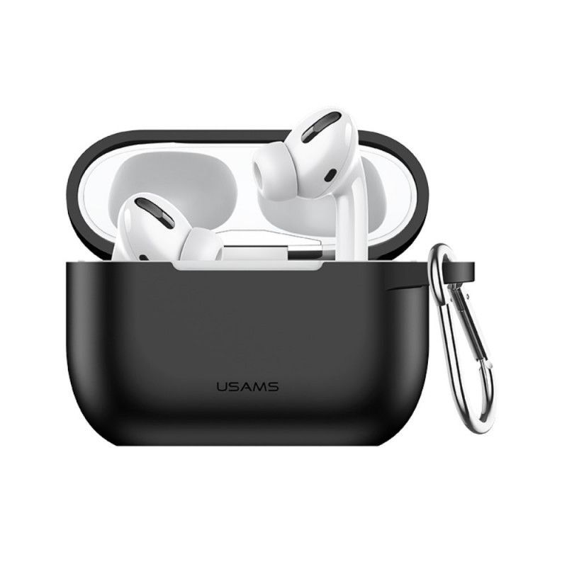 Cover for AirPods Pro Lyserød Silikone Og Usams Karabinhage