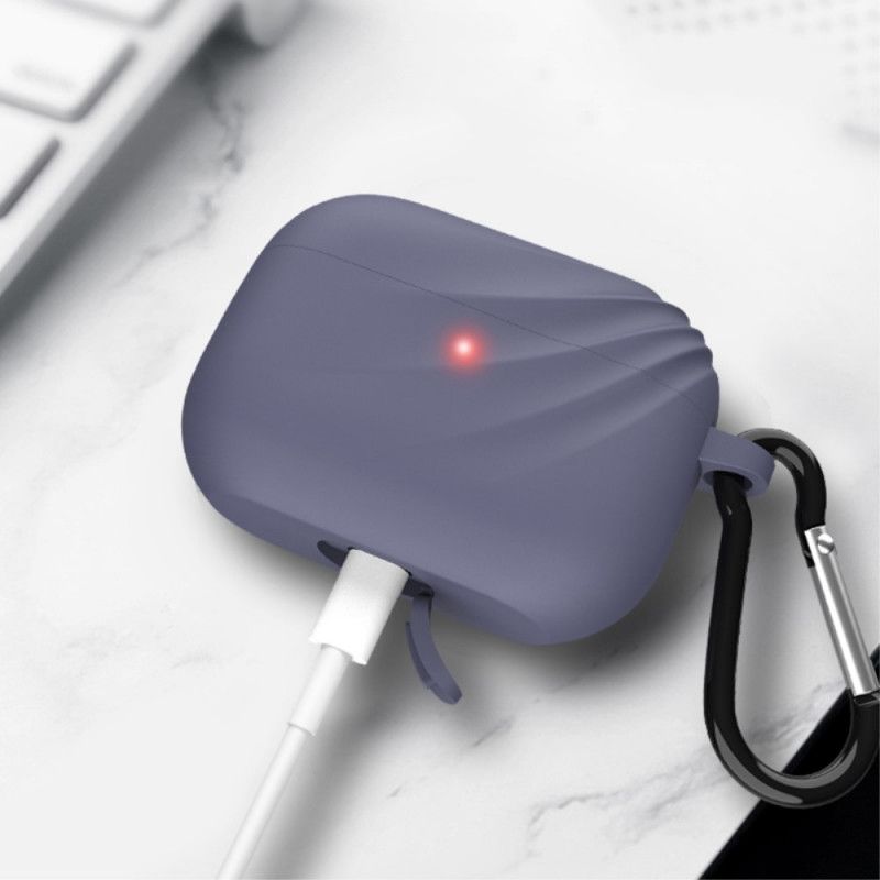 Cover for AirPods Pro Sort Silikone Og Dirose Karabinhage