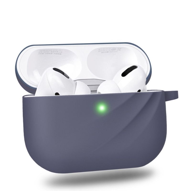 Cover for AirPods Pro Sort Silikone Og Dirose Karabinhage