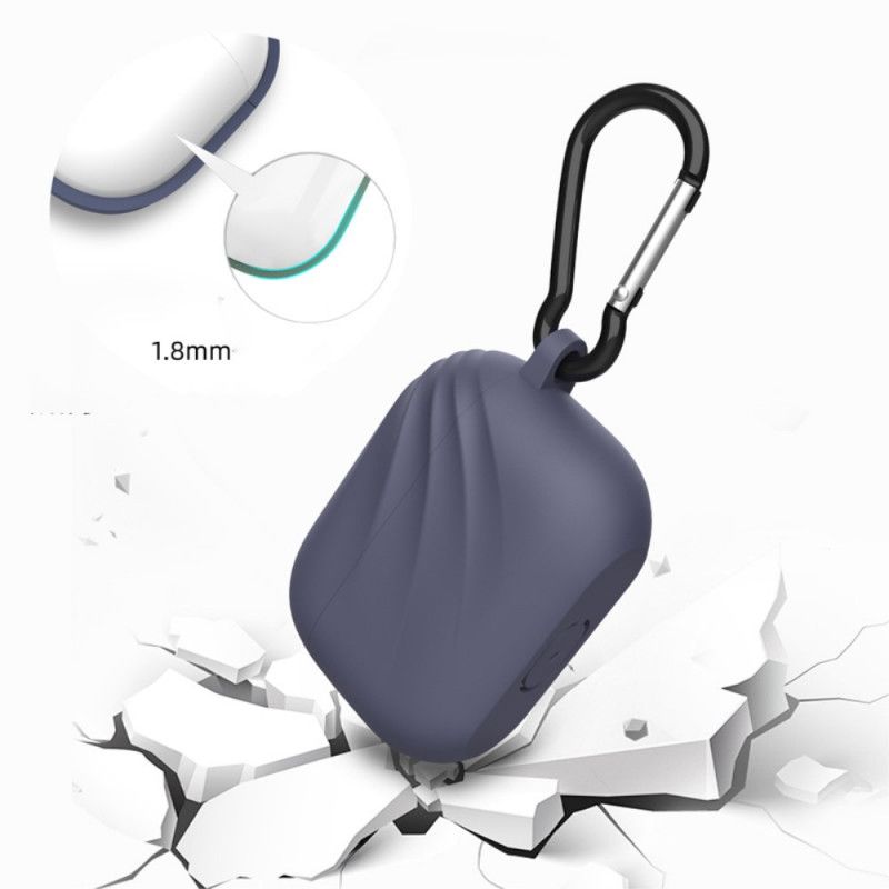 Cover for AirPods Pro Sort Silikone Og Dirose Karabinhage