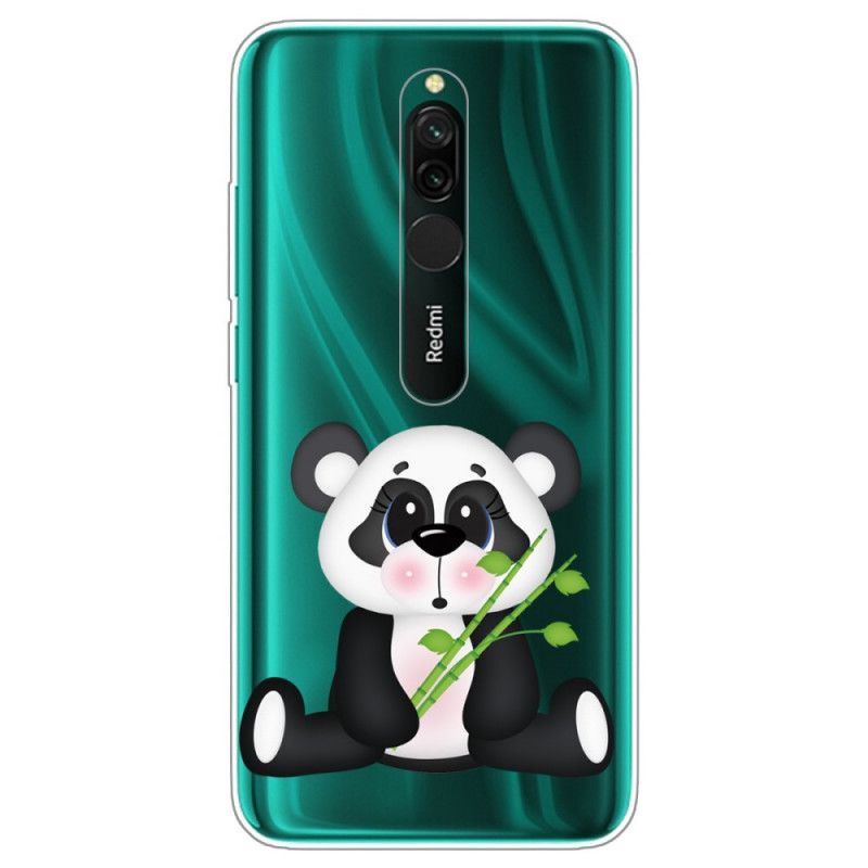 Cover for Xiaomi Redmi 8 Gennemsigtig Trist Panda