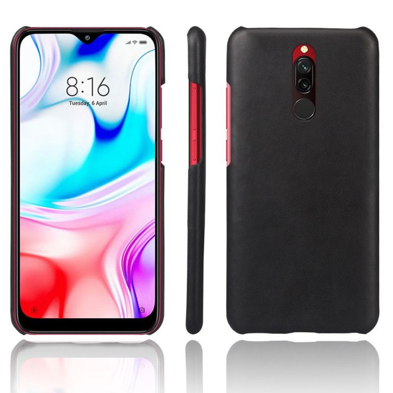 Cover for Xiaomi Redmi 8 Rød Ksq-Lædereffekt