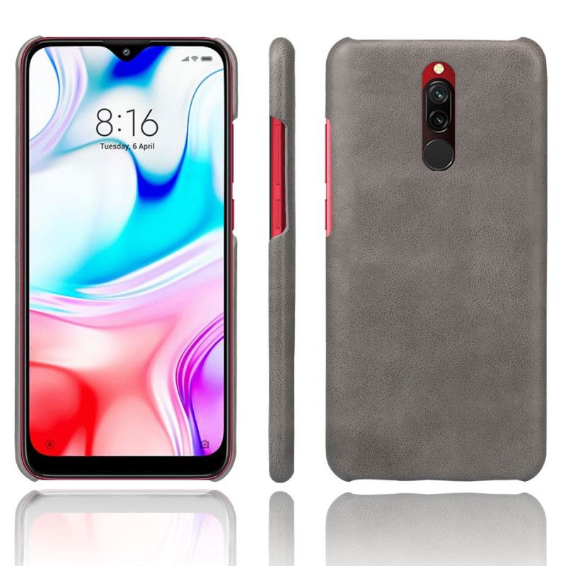 Cover for Xiaomi Redmi 8 Rød Ksq-Lædereffekt