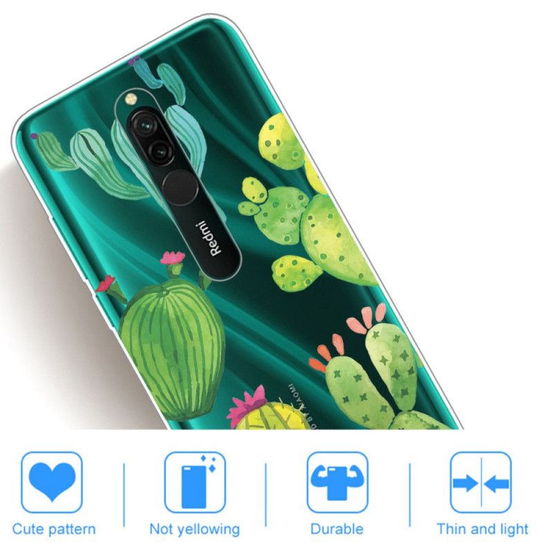 Cover Xiaomi Redmi 8 Akvarel Kaktus