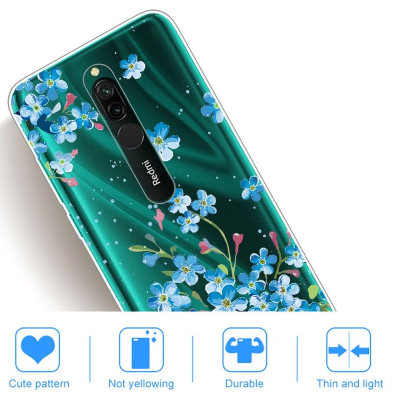 Cover Xiaomi Redmi 8 Buket Blå Blomster Original