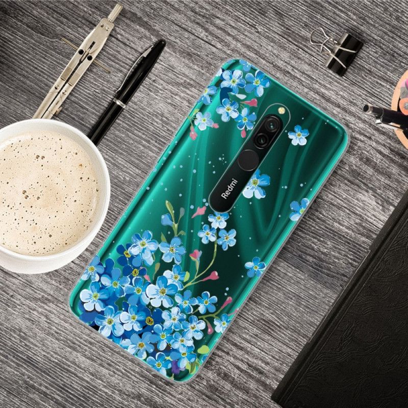 Cover Xiaomi Redmi 8 Buket Blå Blomster Original