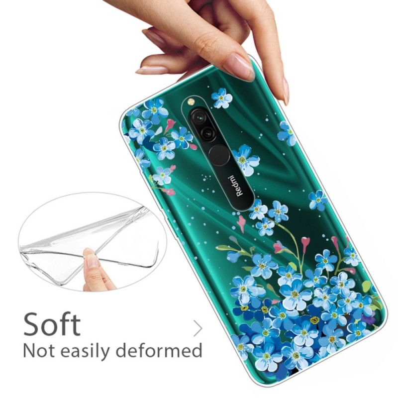 Cover Xiaomi Redmi 8 Buket Blå Blomster Original