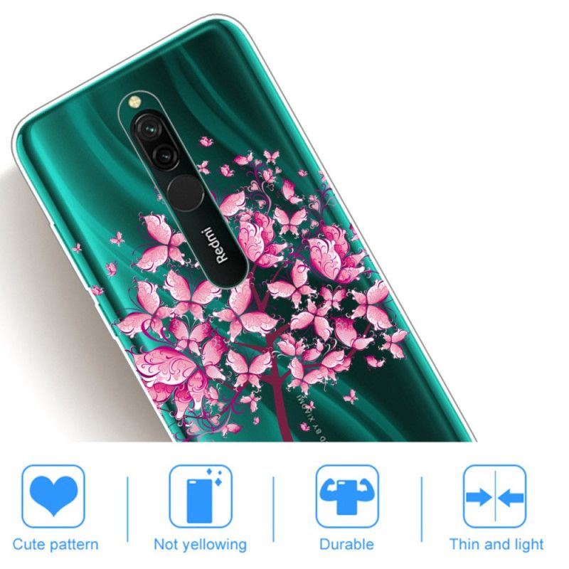 Cover Xiaomi Redmi 8 Lyserød Træplade