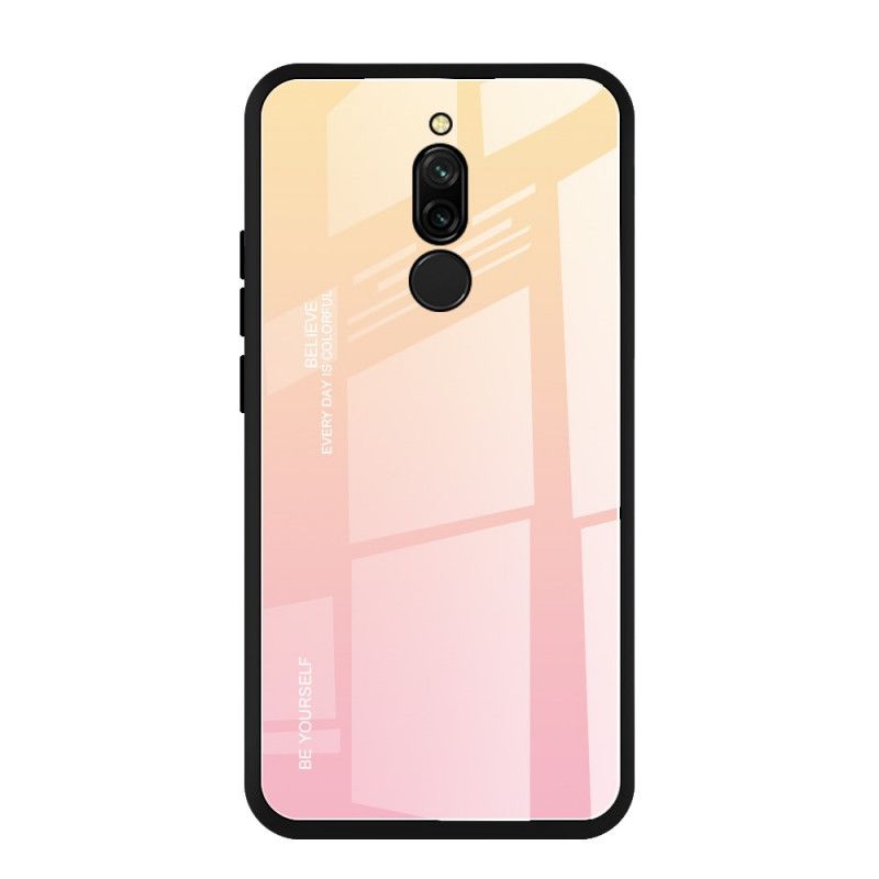 Cover Xiaomi Redmi 8 Rød Mobilcover Vær Dig Selv Hærdet Glas