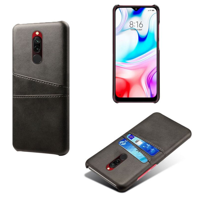 Cover Xiaomi Redmi 8 Sort Kortholder