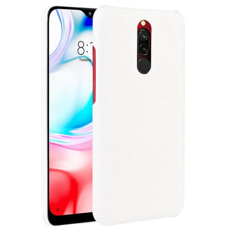 Cover Xiaomi Redmi 8 Sort Krokodillehudstil