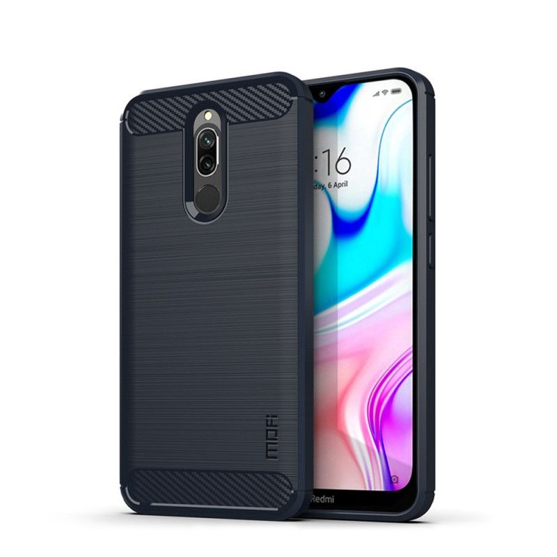 Cover Xiaomi Redmi 8 Sort Mofi Børstet Kulfiber