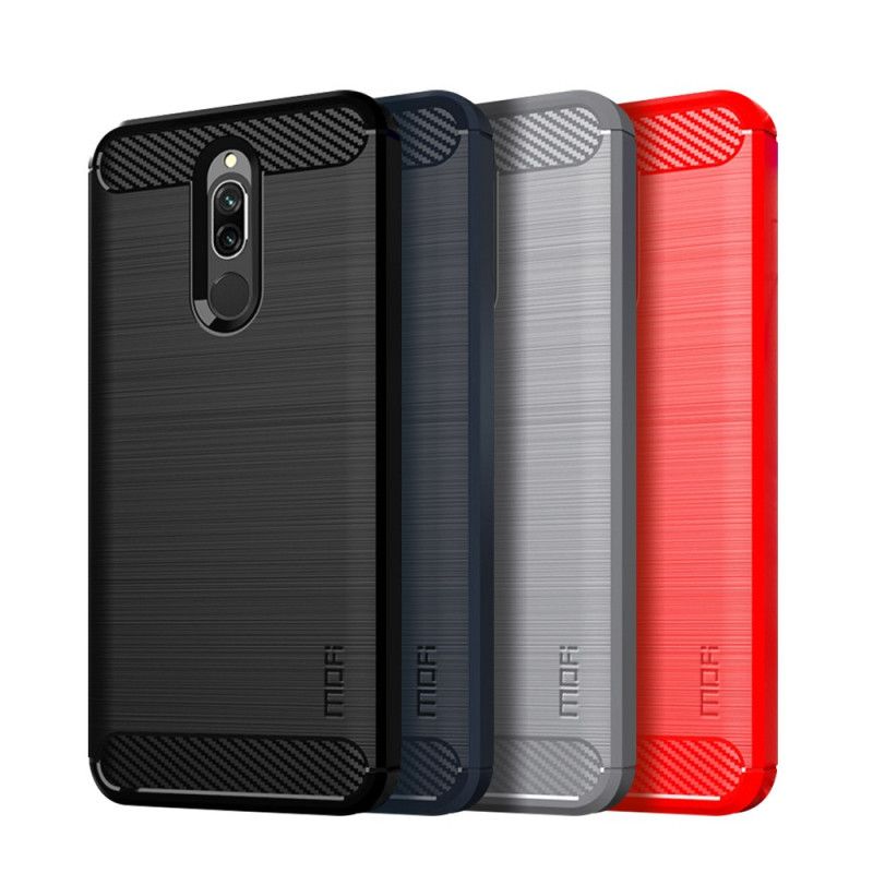 Cover Xiaomi Redmi 8 Sort Mofi Børstet Kulfiber