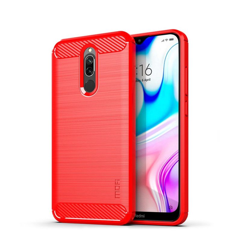 Cover Xiaomi Redmi 8 Sort Mofi Børstet Kulfiber