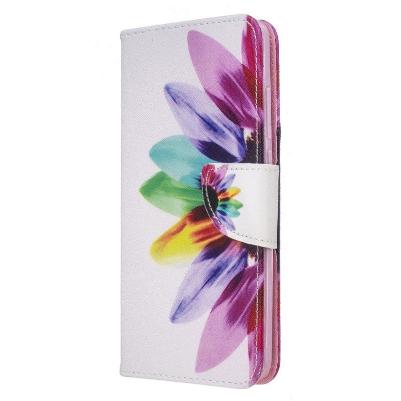 Flip Cover Læder for Xiaomi Redmi 8 Akvarelblomst