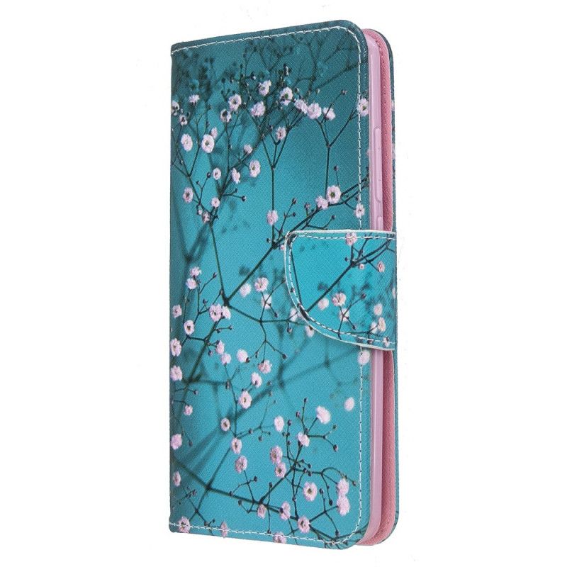 Flip Cover Læder for Xiaomi Redmi 8 Blomstrende Træ