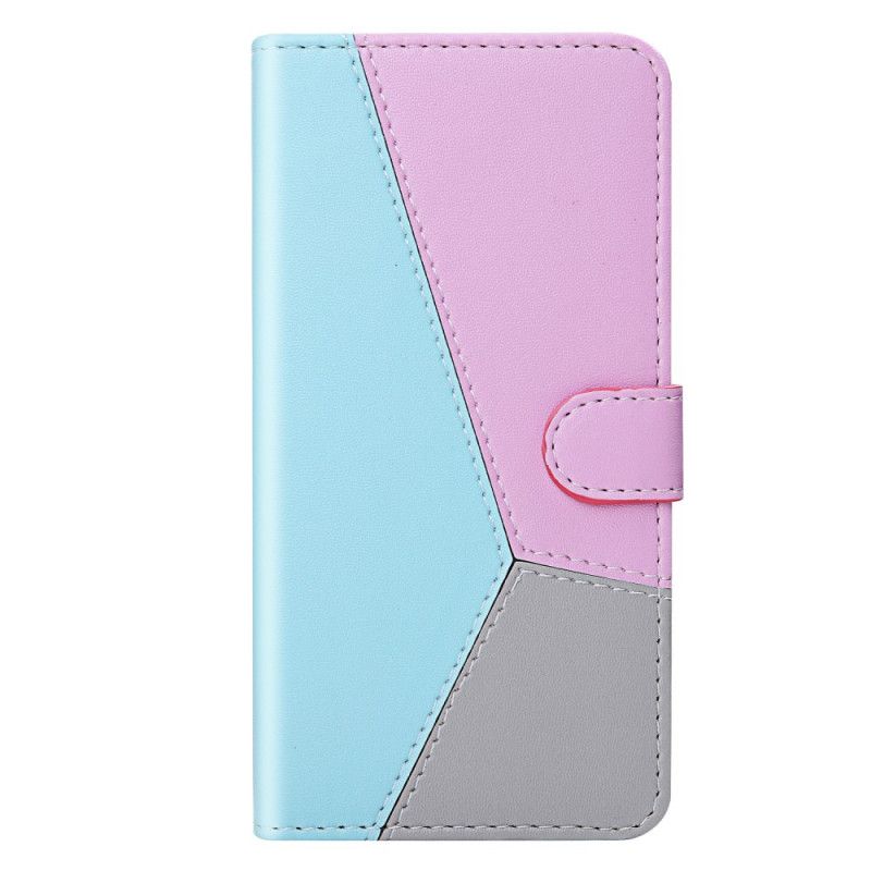 Flip Cover Læder for Xiaomi Redmi 8 Hvid Tricolour Læder Effekt