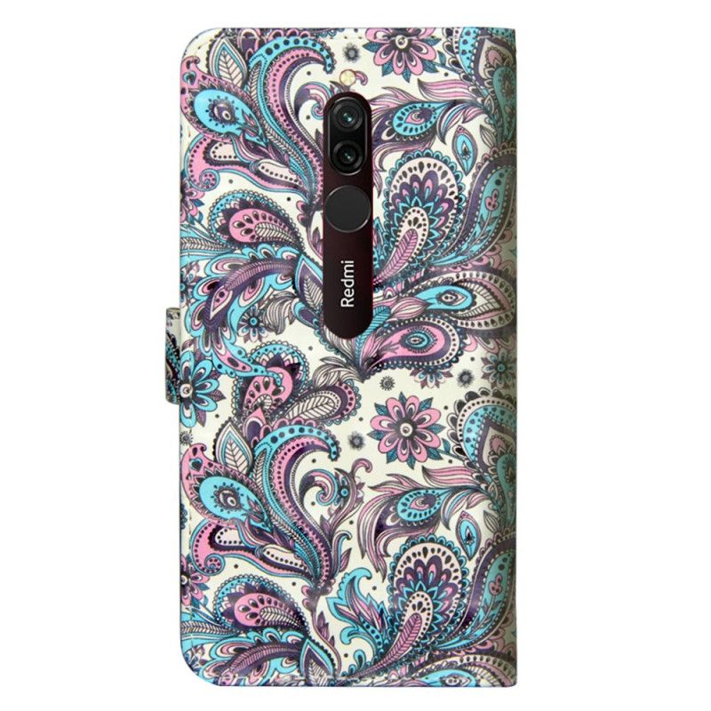 Flip Cover Læder for Xiaomi Redmi 8 Mønstrede Blomster