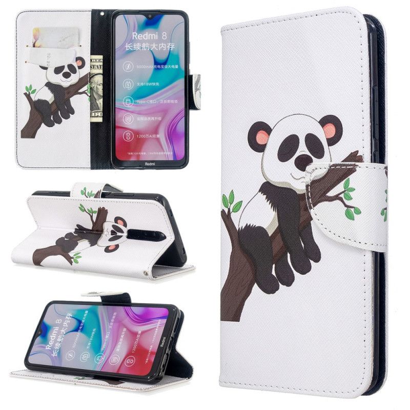 Flip Cover Læder Xiaomi Redmi 8 Doven Panda Original