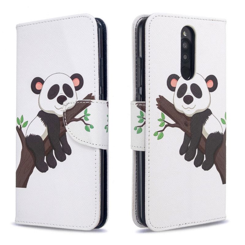 Flip Cover Læder Xiaomi Redmi 8 Doven Panda Original