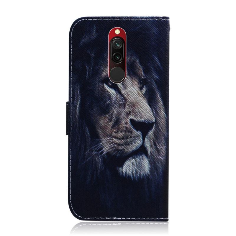 Flip Cover Læder Xiaomi Redmi 8 Drømmende Løve Original