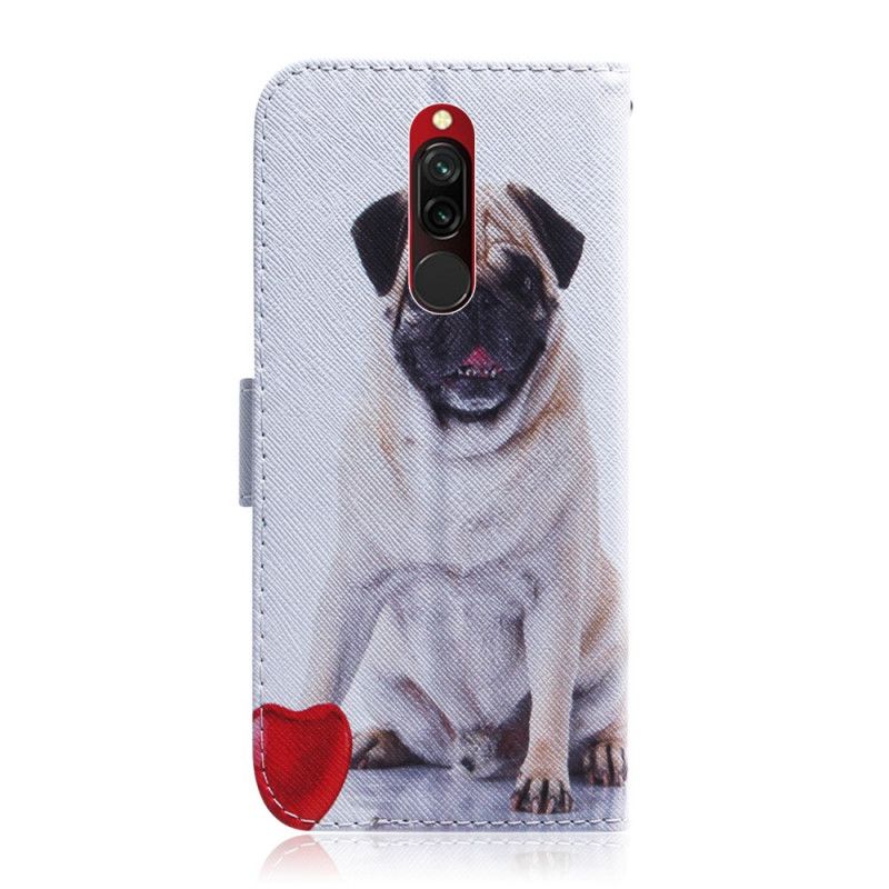 Flip Cover Læder Xiaomi Redmi 8 Mops Hund Beskyttelse