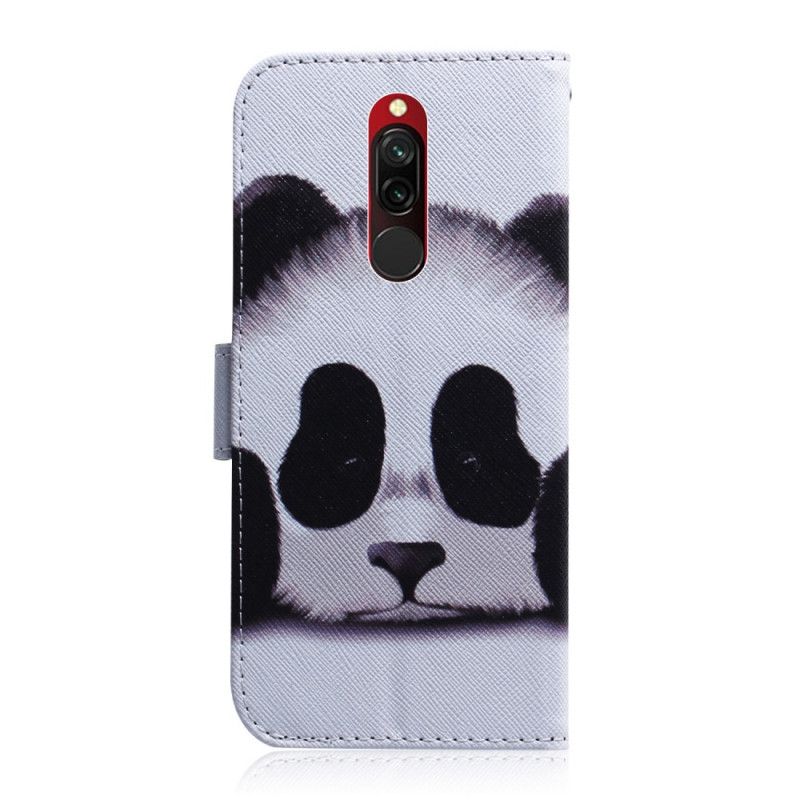 Flip Cover Læder Xiaomi Redmi 8 Panda Ansigt