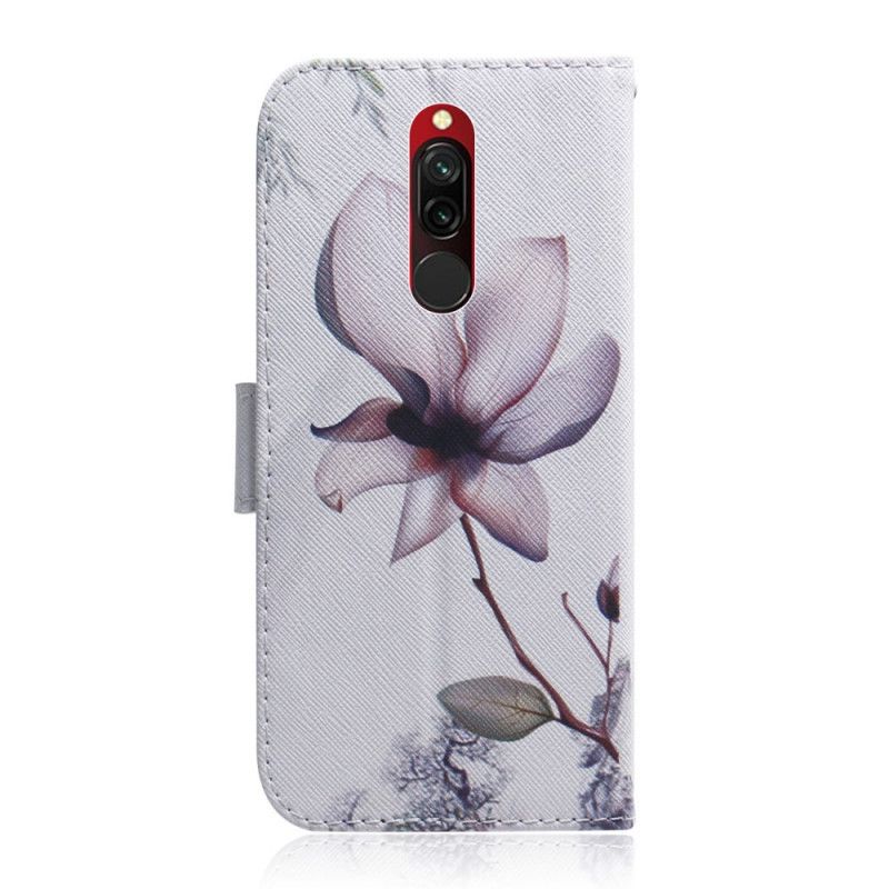 Flip Cover Xiaomi Redmi 8 Mobilcover Gammel Rosenblomst