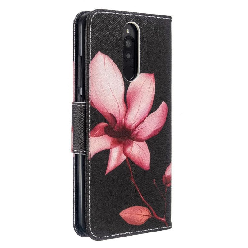 Flip Cover Xiaomi Redmi 8 Mobilcover Lyserød Blomst