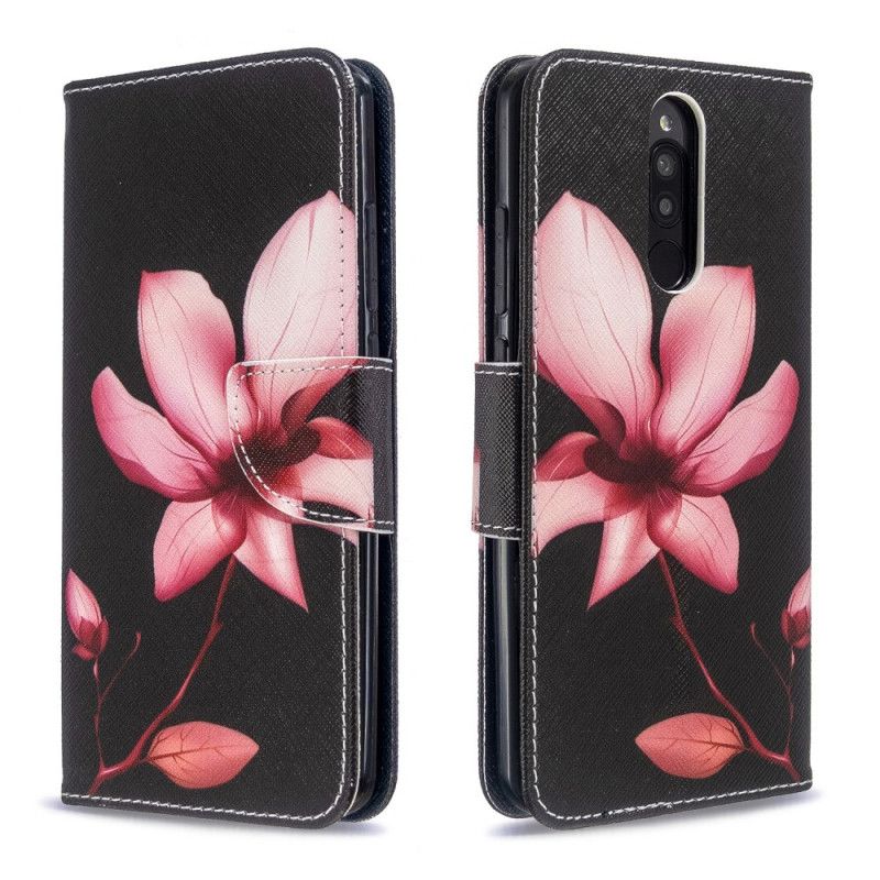 Flip Cover Xiaomi Redmi 8 Mobilcover Lyserød Blomst