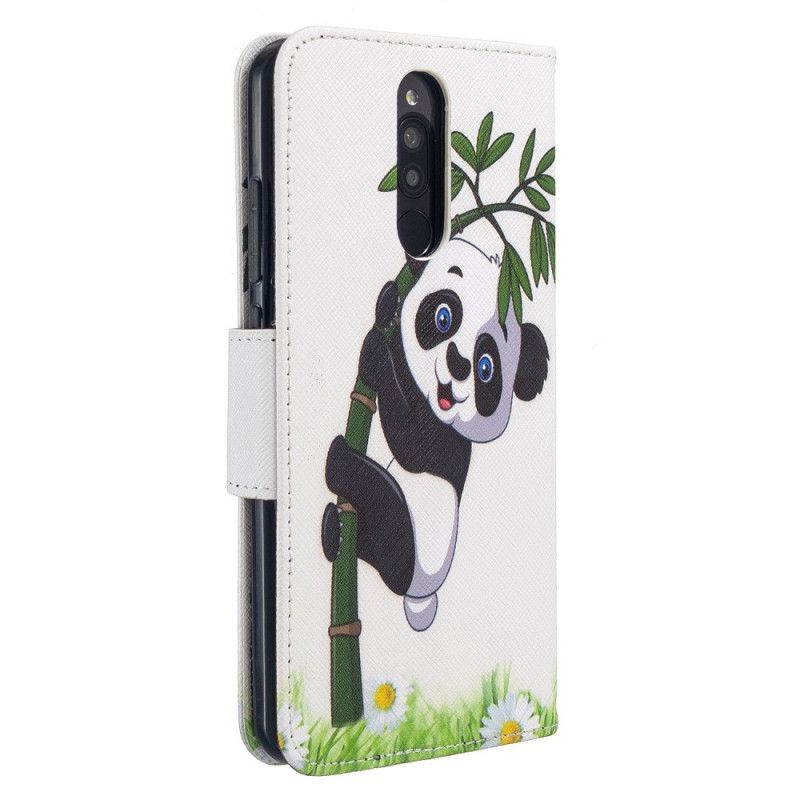 Flip Cover Xiaomi Redmi 8 Mobilcover Panda På Bambus